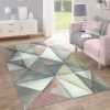 Modern szőnyeg pasztell háromszög mintás - színes 120x170 cm