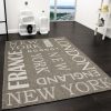 Carpet Modern City Sisal Designer Carpet in Anthracite Grey