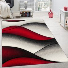 Absztrakt hullám hatású szőnyeg - piros 60x110 cm