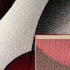 Absztrakt hullám hatású szőnyeg - piros 60x110 cm