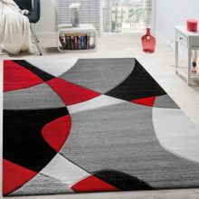 Kontrasztos szőnyeg geometrikus mintával - piros 60x110 cm