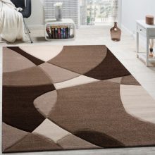 Kontrasztos szőnyeg geometrikus mintával - barna 60x110 cm