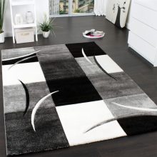 Kockás szőnyeg - fekete és fehér 120x170 cm