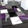 Kockás szőnyeg - szürke és lila 300x400 cm