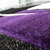 Kockás szőnyeg - szürke és lila 300x400 cm