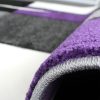 Kockás szőnyeg - szürke és lila 240x330 cm