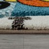 Rövidszálú gyerekszoba szőnyeg vonatos-állatos mintával - színes 120x170 cm