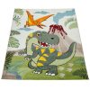 Rövidszálú gyerekszoba szőnyeg dinoszauros mintával - színes 80x150 cm