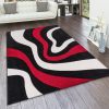 Hullám mintás szőnyeg - piros 120x170 cm