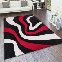 Hullám mintás szőnyeg - piros 200x290 cm