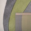 Hullám mintás szőnyeg - zöld 60x110 cm