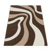 Hullám mintás szőnyeg - barna 60x110 cm