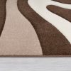 Hullám mintás szőnyeg - barna 80x150 cm
