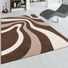 Hullám mintás szőnyeg - barna 120x170 cm