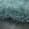 Shaggy egyszínű, fényes szálú szőnyeg - türkiz 80x150 cm