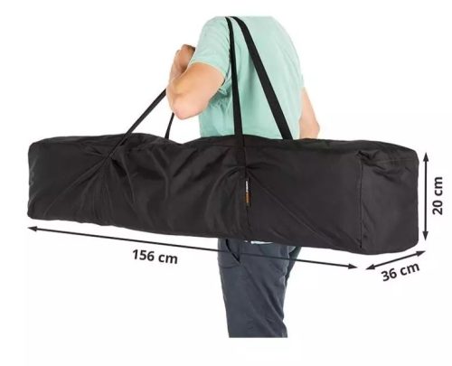 TP 3x6m összecsukható acél pavilon, 2 db oldalfallal - sötétszürke