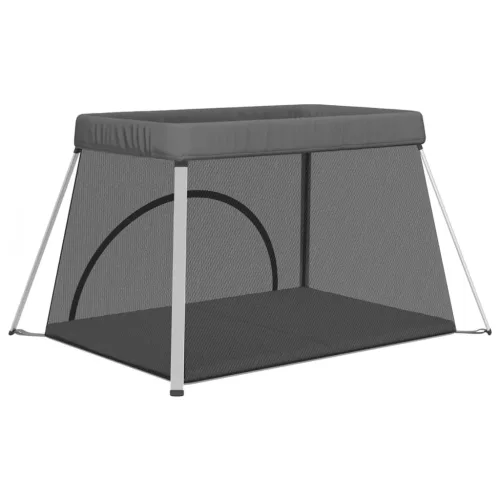  sötétszürke vászonszövet babajáróka matraccal