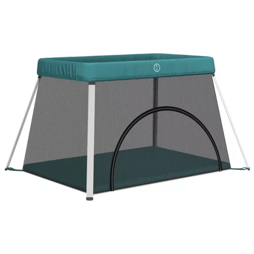  zöld vászonszövet babajáróka matraccal