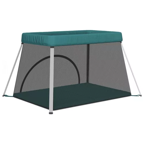  zöld vászonszövet babajáróka matraccal