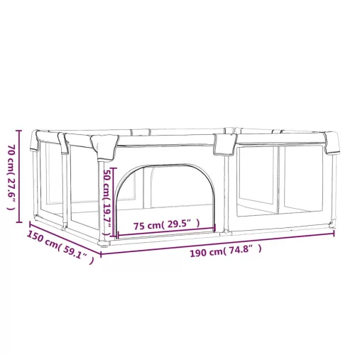 világosszürke oxford szövet babajáróka 2 ajtóval