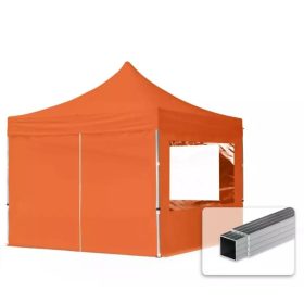   TP 3x3m összecsukható alumínium pavilon, 4 db oldalfallal - narancssárga