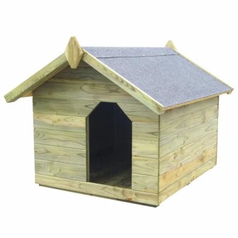 VID impregnált fenyő kerti kutyaház felnyitható tetővel 104093