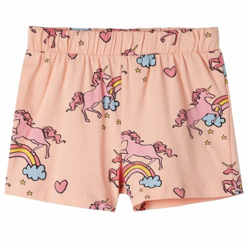 Világos narancssárga rövid ujjú gyerekpizsama 92