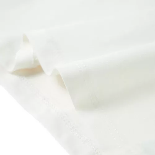 Fehér fodros ujjú gyerekpóló 104