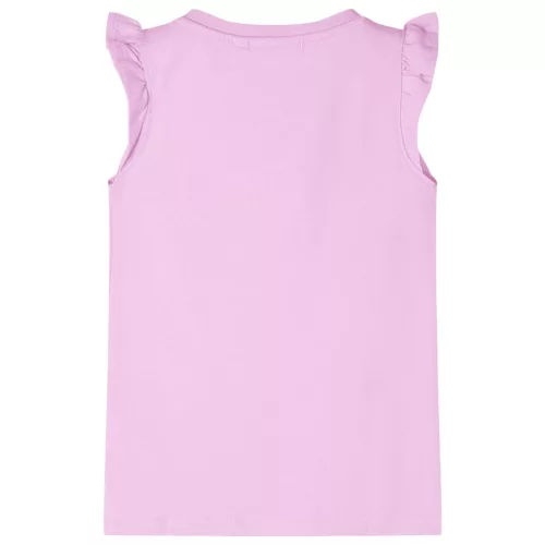 Lila fodros ujjú gyerekpóló 128