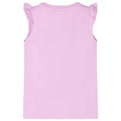 Lila fodros ujjú gyerekpóló 140