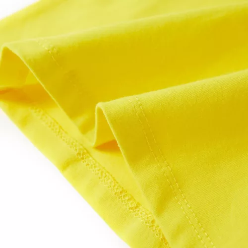 Élénksárga buggyos ujjú gyerekpóló 140