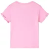 Élénk rózsaszín rövid ujjú gyerekpóló 116