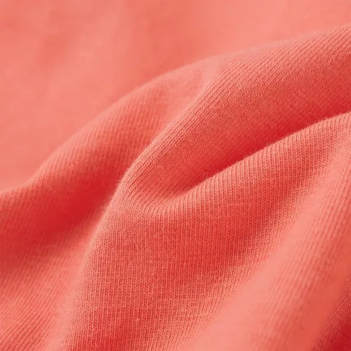 Korall színű fodros ujjú gyerekpóló 104