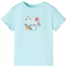 Élénk kék rövid ujjú gyerekpóló 104