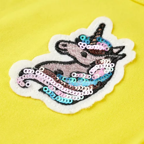 Élénk sárga gyerekpóló 140