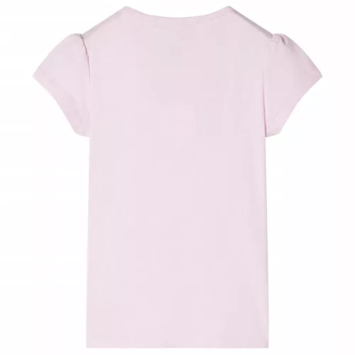 Halvány rózsaszín buggyos ujjú gyerekpóló 104