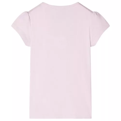 Halvány rózsaszín buggyos ujjú gyerekpóló 116