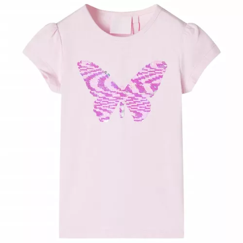 Halvány rózsaszín buggyos ujjú gyerekpóló 128