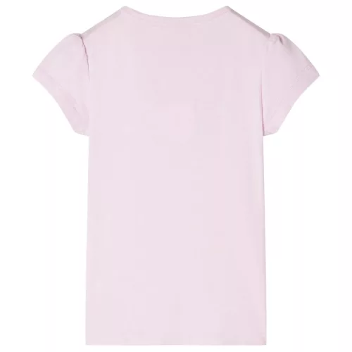 Halvány rózsaszín buggyos ujjú gyerekpóló 128