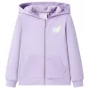 Lila kapucnis gyerekpulóver 104