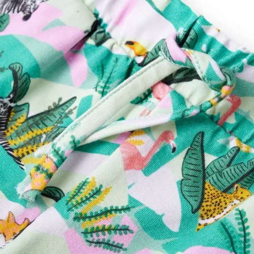 Mentaszínű gyerekrövidnadrág húzózsinórral 92