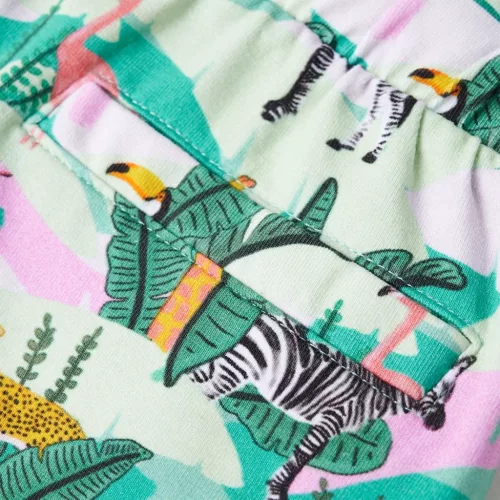 Mentaszínű gyerekrövidnadrág húzózsinórral 92