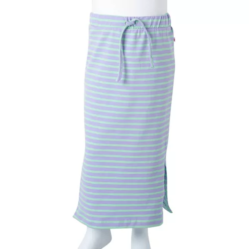 Világosmenta színű csíkos egyenes gyerekszoknya 116