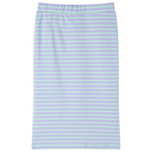 Világosmenta színű csíkos egyenes gyerekszoknya 128