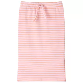 Rózsaszín csíkos egyenes gyerekszoknya 140
