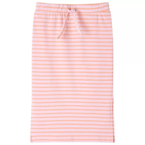 Rózsaszín csíkos egyenes gyerekszoknya 140