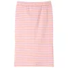 Rózsaszín csíkos egyenes gyerekszoknya 140