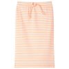 Fluoreszkáló narancssárga csíkos egyenes gyerekszoknya 128