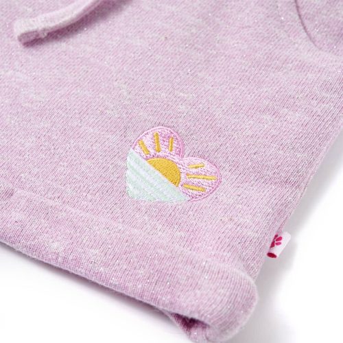 Vegyes lila gyerekrövidnadrág húzózsinórral 116