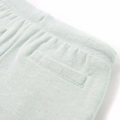 Vegyes világos mentaszínű gyerekrövidnadrág húzózsinórral 116